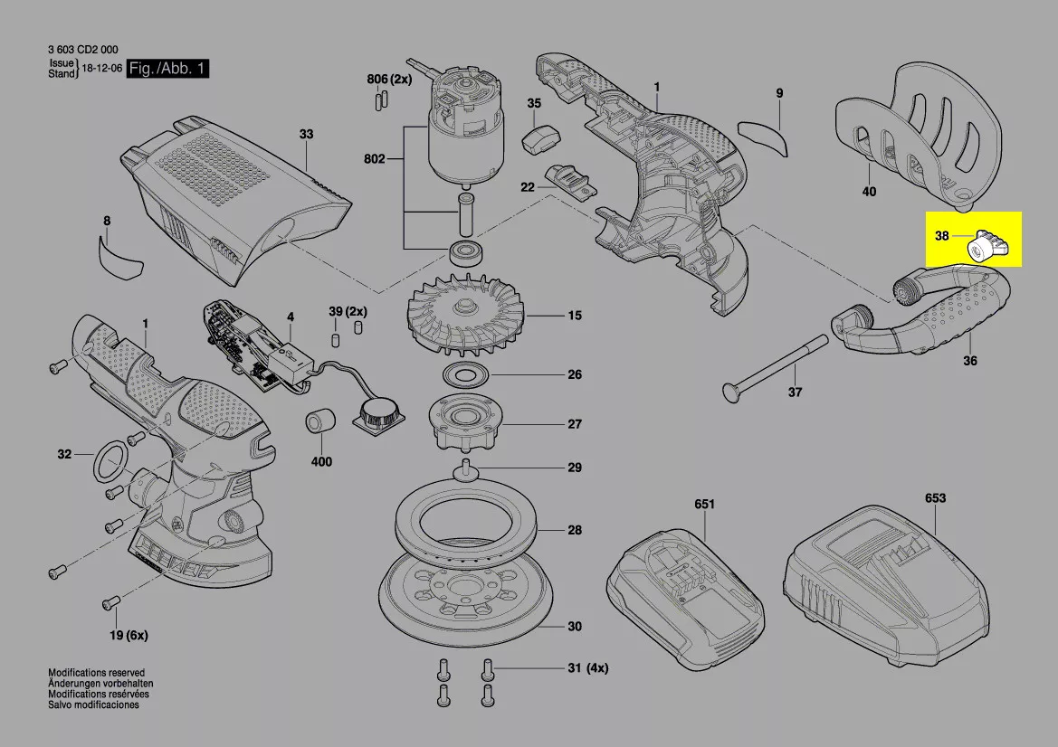 Ecrou oreille réf. 2 609 004 188 Bosch